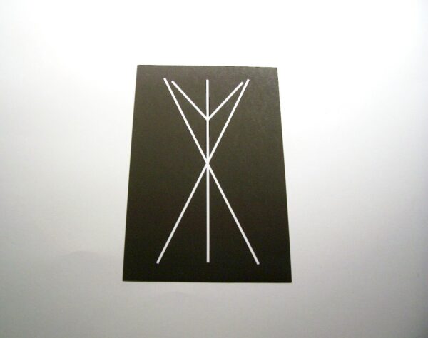 Crossroads Protection 1 Bind Rune Black Altar Card by Wayuką́