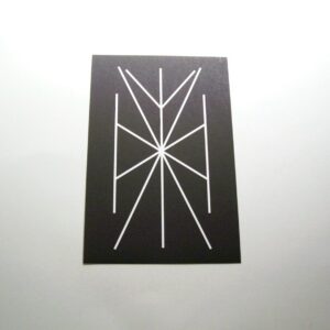 Crossroads Protection 2 Bind Rune Black Altar Card by Wayuką́