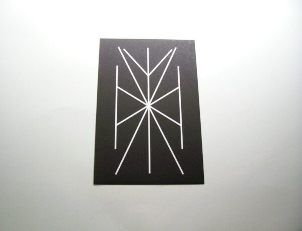 Crossroads Protection 2 Bind Rune Black Altar Card by Wayuką́