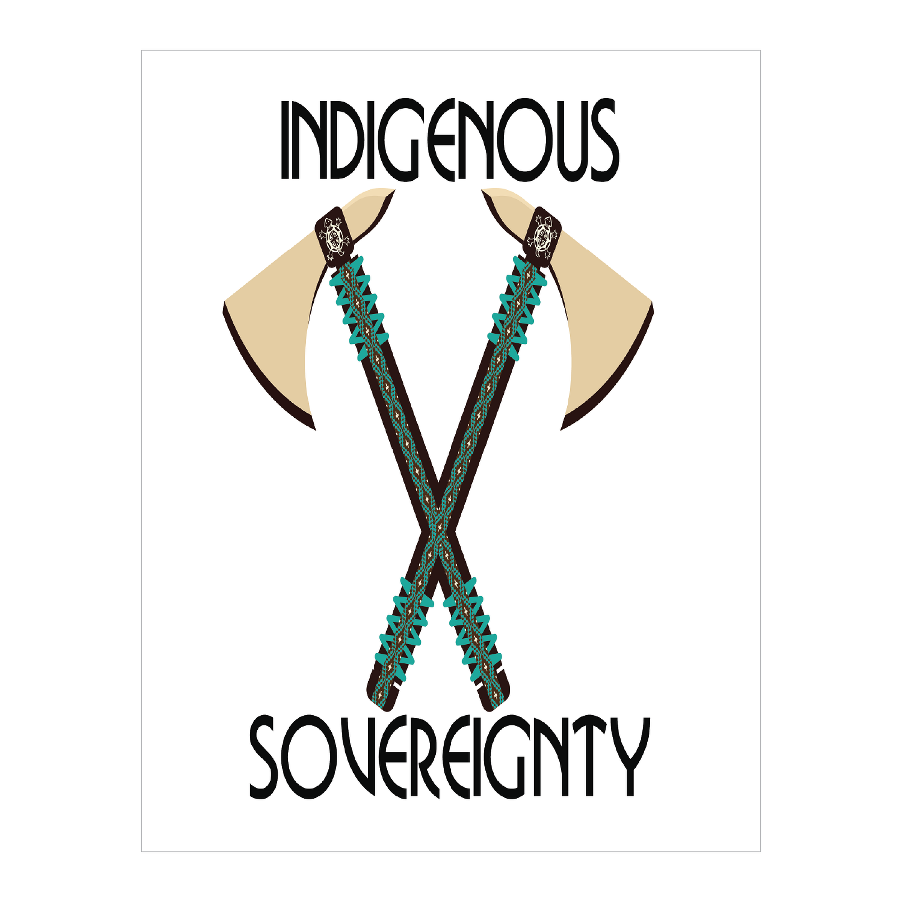 Indigenous Sovereignty Tomahawk Art Prints by Wayuką́