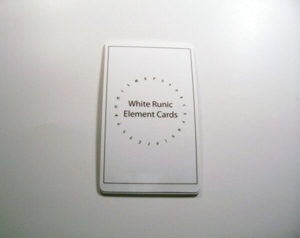 White Runic Element Cards by Wayuką́