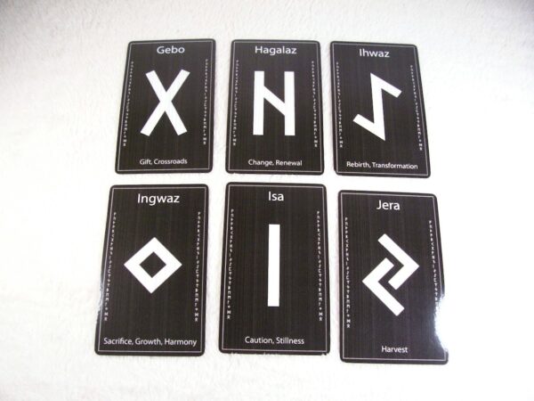 Black Grunge Rune Cards by Wayuką́