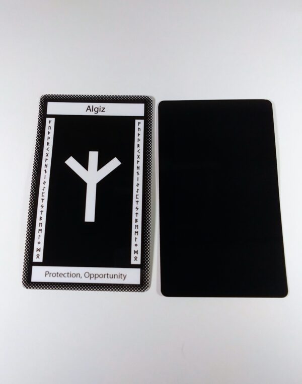 Black Glass Rune Cards by Wayuką́