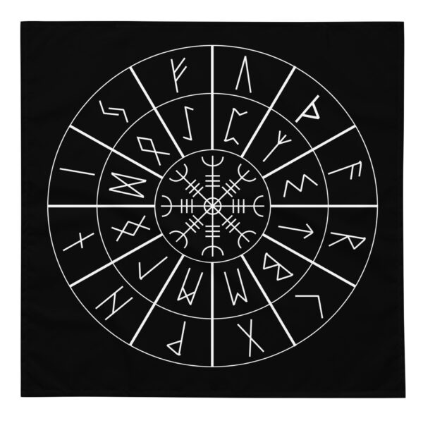 Aegishjalmr Circle Runes Casting Cloth by Wayuką́