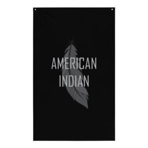 American Indian Feather Wall Flag by Wayuką́