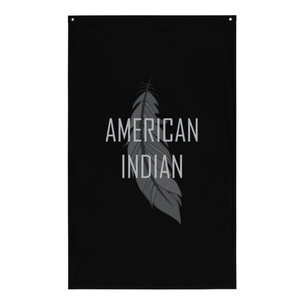 American Indian Feather Wall Flag by Wayuką́