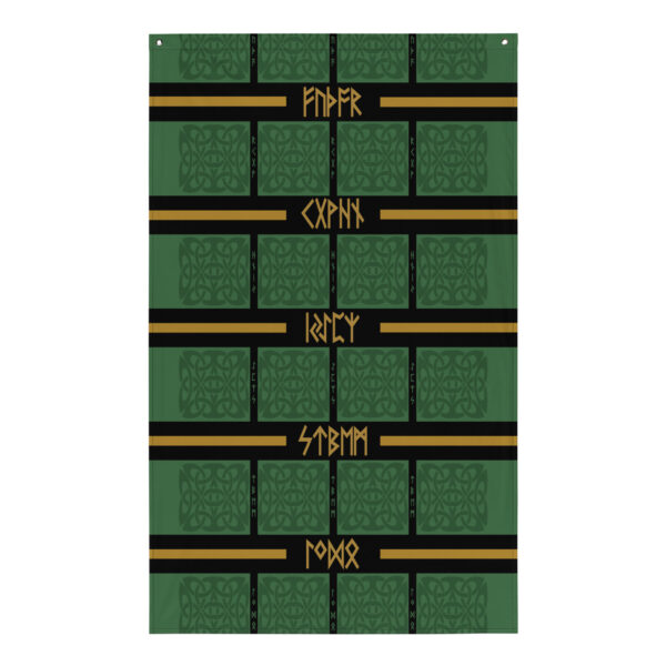 Celtic Runes 1 Wall Flag by Wayuką́