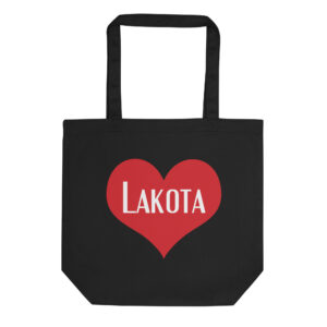 Lakota Heart Eco Tote Bag by Wayuką́