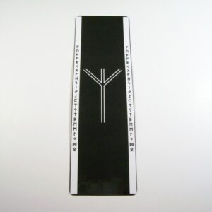 Algiz Black and White Bookmark by Wayuką́