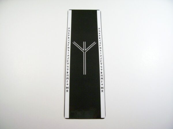 Algiz Black and White Bookmark by Wayuką́