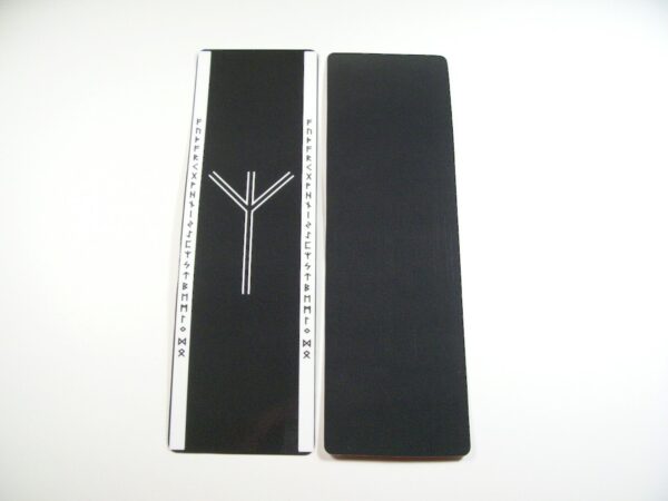 Algiz Black and White Bookmark by Wayuką́