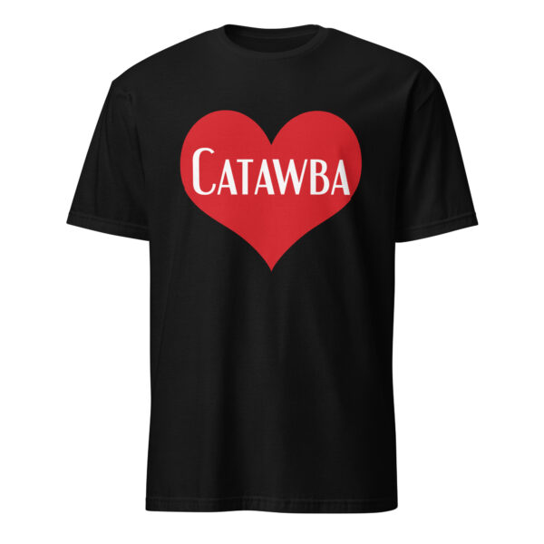 Black Catawba Heart Unisex T-shirt by Wayuką́