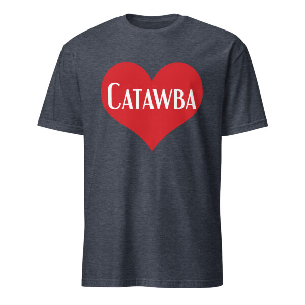 Heather Navy Catawba Heart Unisex T-shirt by Wayuką́