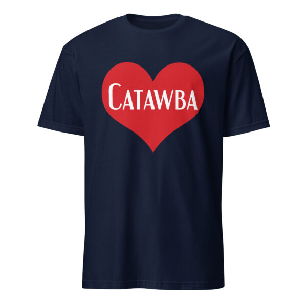 Navy Catawba Heart Unisex T-shirt by Wayuką́