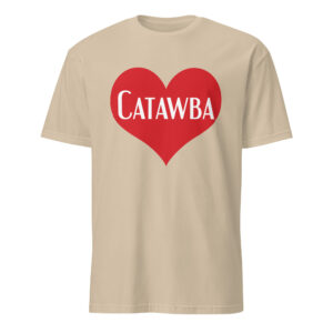 Sand Catawba Heart Unisex T-shirt by Wayuką́