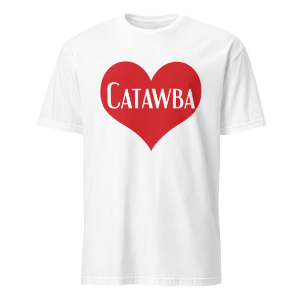 White Catawba Heart Unisex T-shirt by Wayuką́