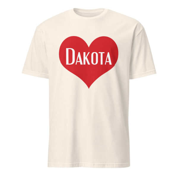 Natural Dakota Heart Unisex T-shirt by Wayuką́