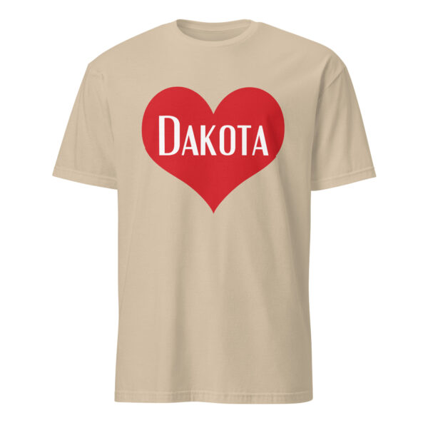 Sand Dakota Heart Unisex T-shirt by Wayuką́