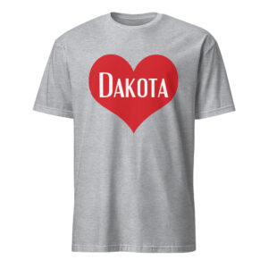 Sport Grey Dakota Heart Unisex T-shirt by Wayuką́