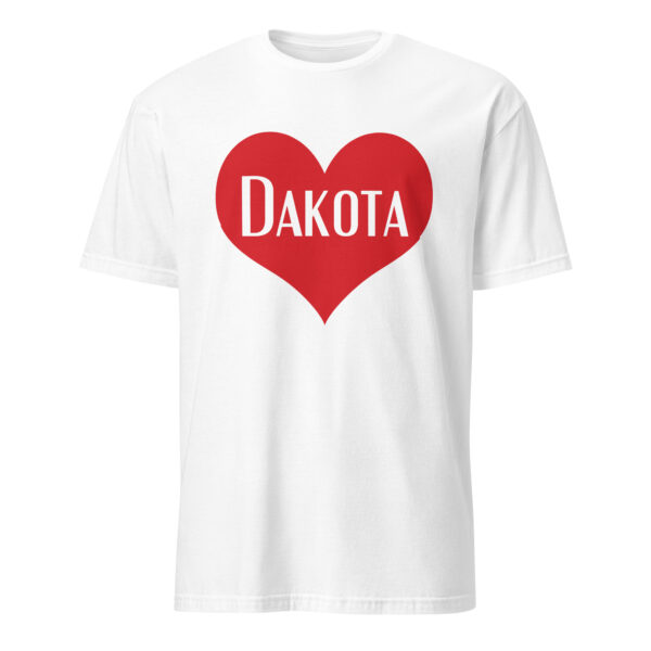 White Dakota Heart Unisex T-shirt by Wayuką́