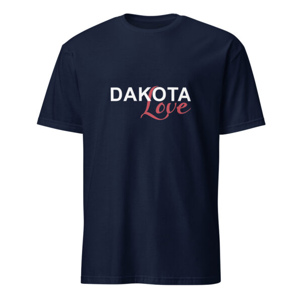 Navy Dakota Love Unisex T-shirt by Wayuką́