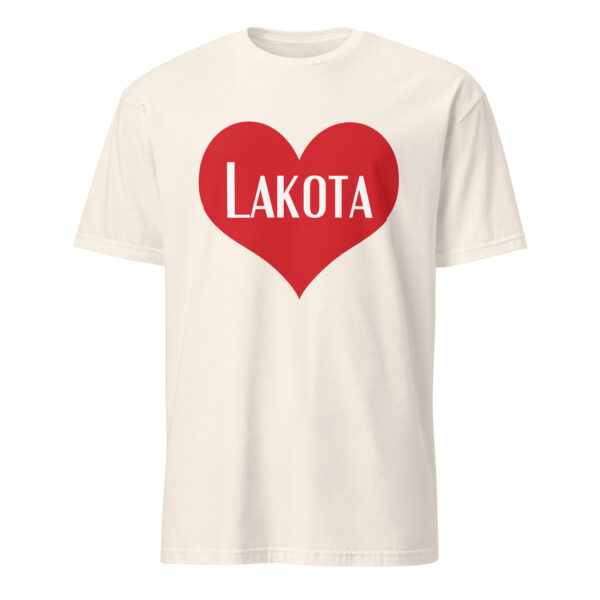 Natural Lakota Heart Unisex T-shirt by Wayuką́