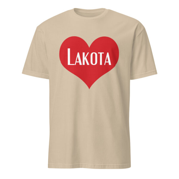 Sand Lakota Heart Unisex T-shirt by Wayuką́