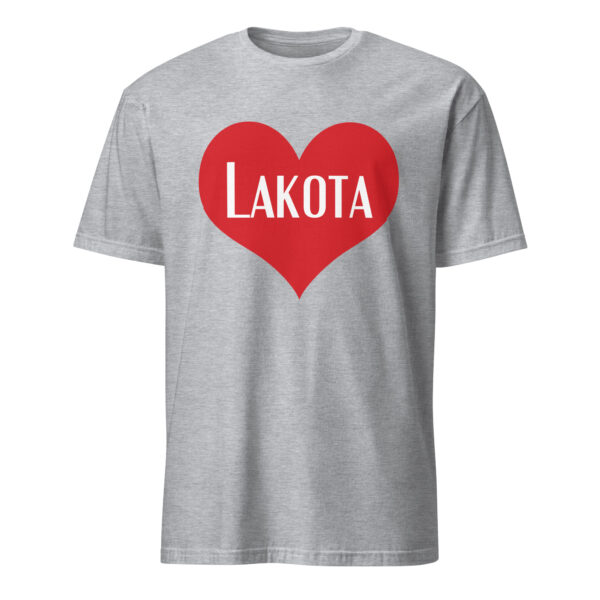 Sport Grey Lakota Heart Unisex T-shirt by Wayuką́