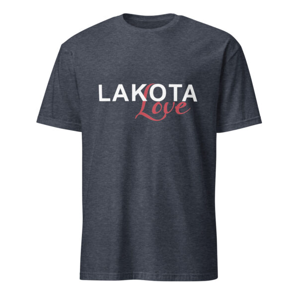 Heather Navy Lakota Love Unisex T-shirt by Wayuką́