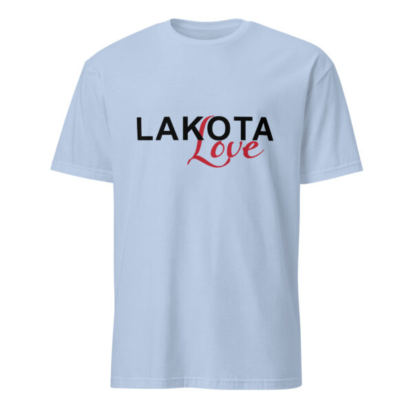 Light Blue Lakota Love Unisex T-shirt by Wayuką́