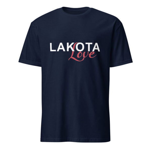 Navy Lakota Love Unisex T-shirt by Wayuką́