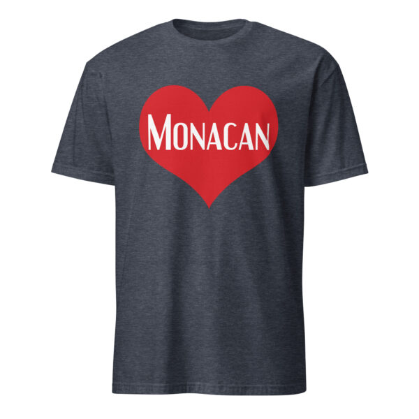 Heather Navy Monacan Heart Unisex T-shirt by Wayuką́