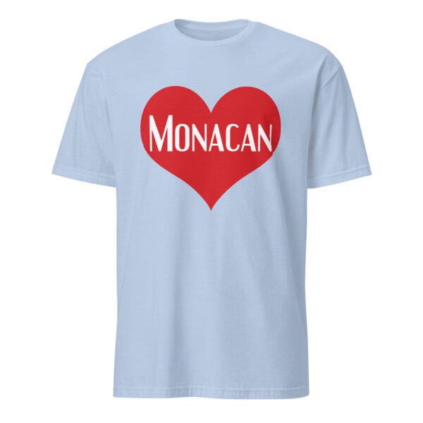 Light Blue Monacan Heart Unisex T-shirt by Wayuką́