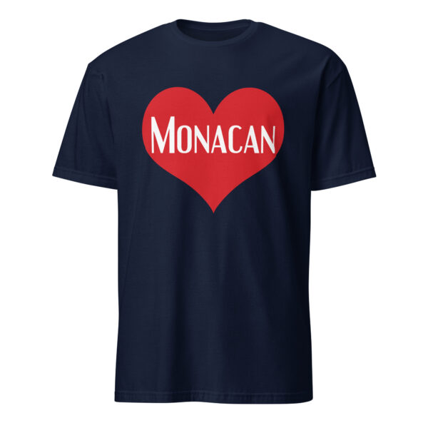 Navy Monacan Heart Unisex T-shirt by Wayuką́