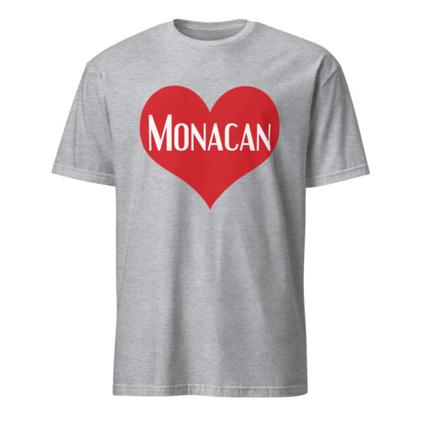 Sport Grey Monacan Heart Unisex T-shirt by Wayuką́