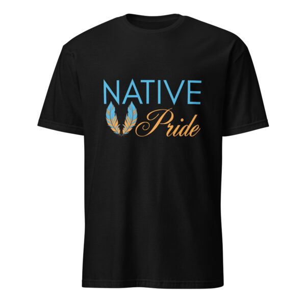 Black Native Pride Feathers Unisex T-shirt by Wayuką́