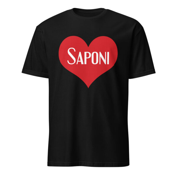 Black Saponi Heart Unisex T-shirt by Wayuką́