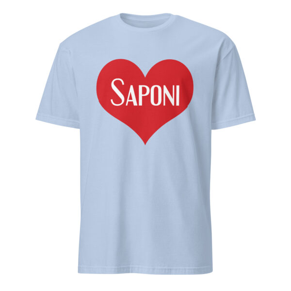 Light Blue Saponi Heart Unisex T-shirt by Wayuką́