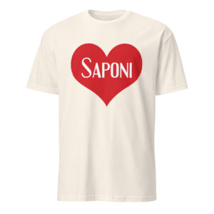 Natural Saponi Heart Unisex T-shirt by Wayuką́