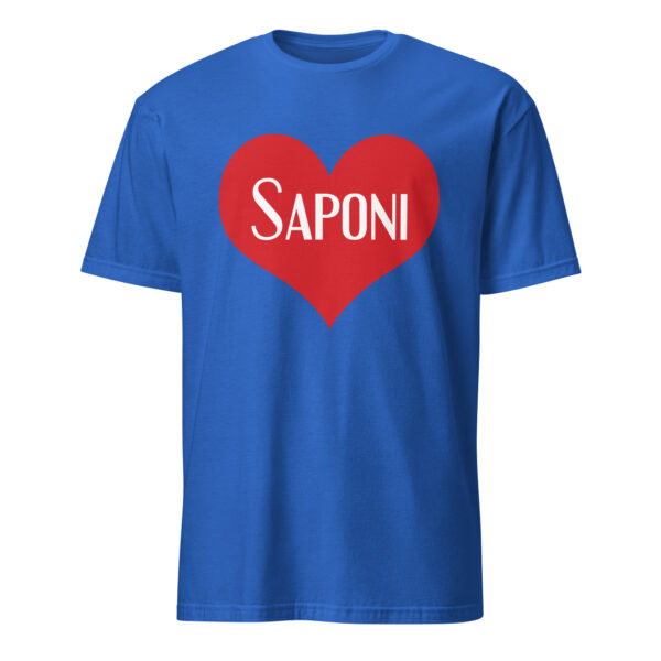 Royal Blue Saponi Heart Unisex T-shirt by Wayuką́