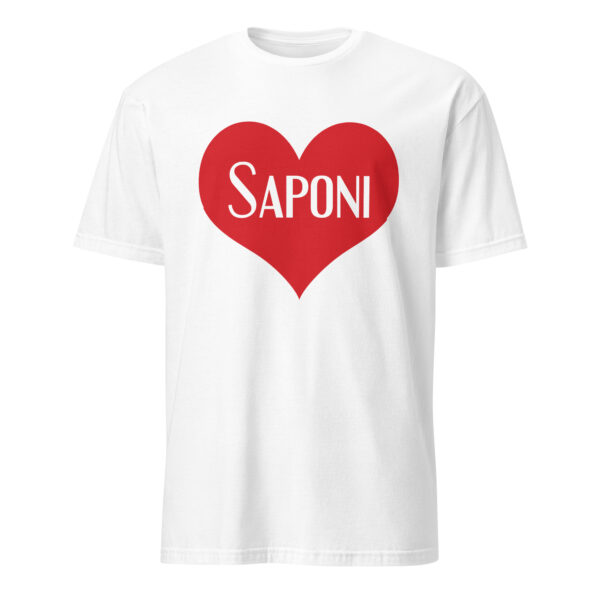 White Saponi Heart Unisex T-shirt by Wayuką́