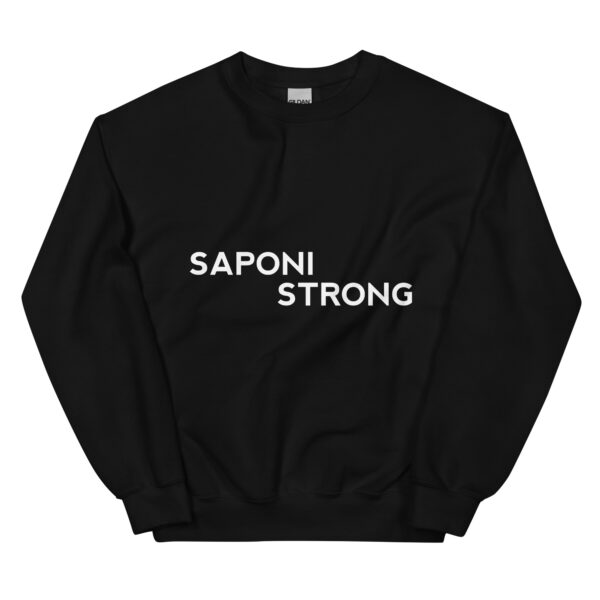 Black Saponi Strong Unisex Sweatshirt by Wayuką́