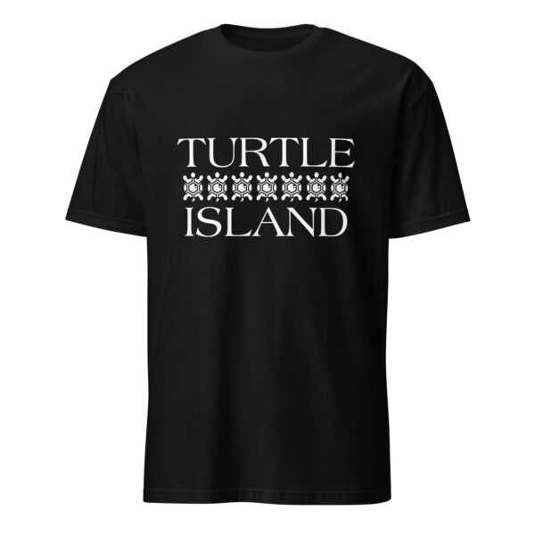 Black Turtle Island 4 Unisex T-shirts by Wayuką́