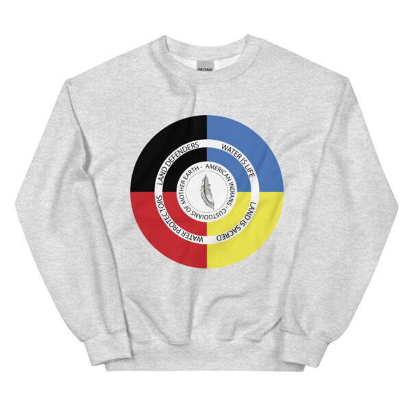 Ash Grey Custodians of Mother Earth Unisex Sweatshirt by Wayuką́